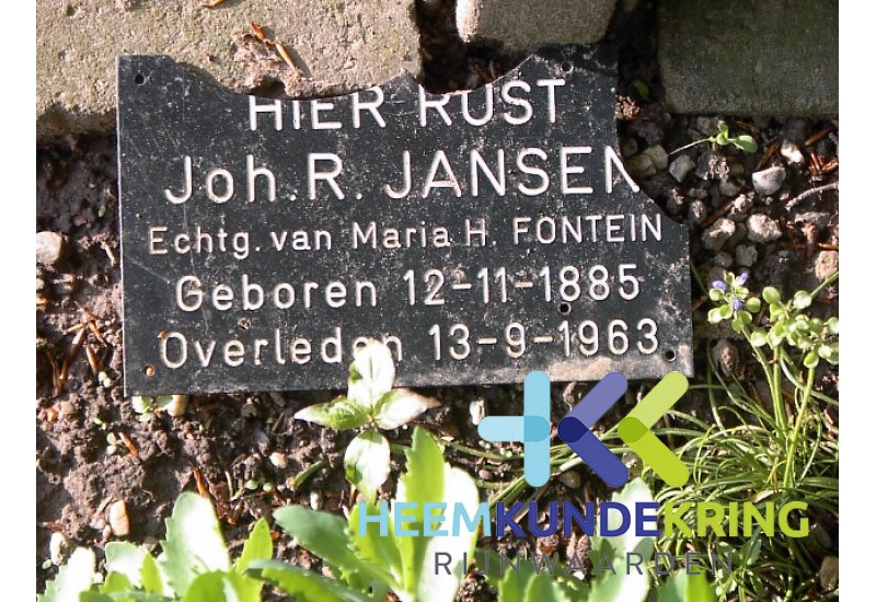 Grafstenen kerkhof Herwen Coll. HKR (166) J.R.Jansen